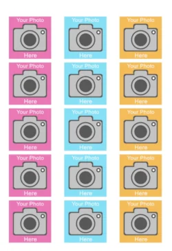 Any Mixed Photos 2" Square Icing Toppers x15