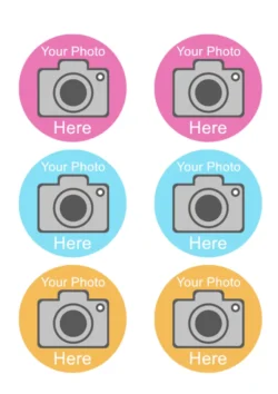 Any Photo 3" Circle Icing Edible Printed Cake Toppers x6