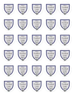 Any Football Team Logo 1.5" Cupcake Toppers