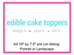 Any Corporate Business Logo LARGE Oblong A4 Icing Printed Cake Topper