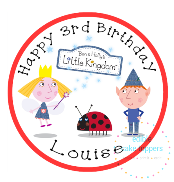 Edible Ben & Holly Cake Topper