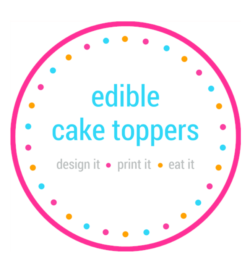 Any Business Corporate Logo Large 7.5" Round Icing Cake Printed Topper