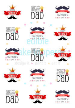 Father's Day Cupcake Toppers 2"