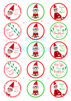 Elf on the Shelf 2" Cupcakes