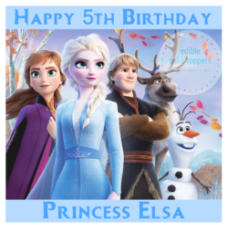Frozen 2 Pre Cut 7.5" Square Icing Edible Cake Topper