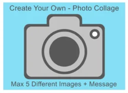 Any Mixed Photo Collage Oblong Cake Topper